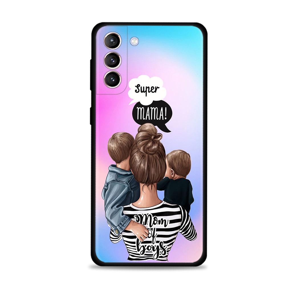 Чехол Super Mom для маленьких девочек и мальчиков для Samsung Galaxy S22 S21 S20 Ultra FE S22 S21 S20 S10 S9 S8 Plus 4G 5G S10e S7 Edge TPU Coque
