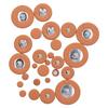 25Pcs Saxophone Pads Brown Sheepskin Sound Hole Resonator Gasket Wind Instrument Parts