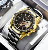 Men's Quartz Watch Large Dial Steel Band Waterproof Luminous Male Wristwatch for Daily Wear Office Business Travel Outdoor Boy