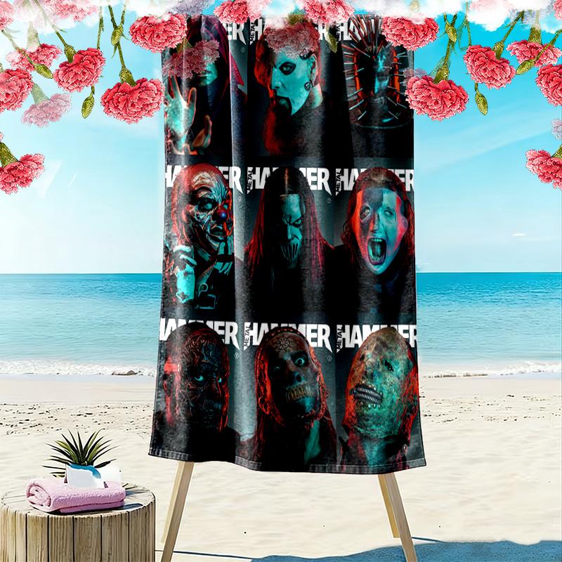 Metal Music Icons beach towel soft Beach towel for vacation photos quick-drying swim towel swim Outdoor pool towel beach Fashion Comfort beach towel