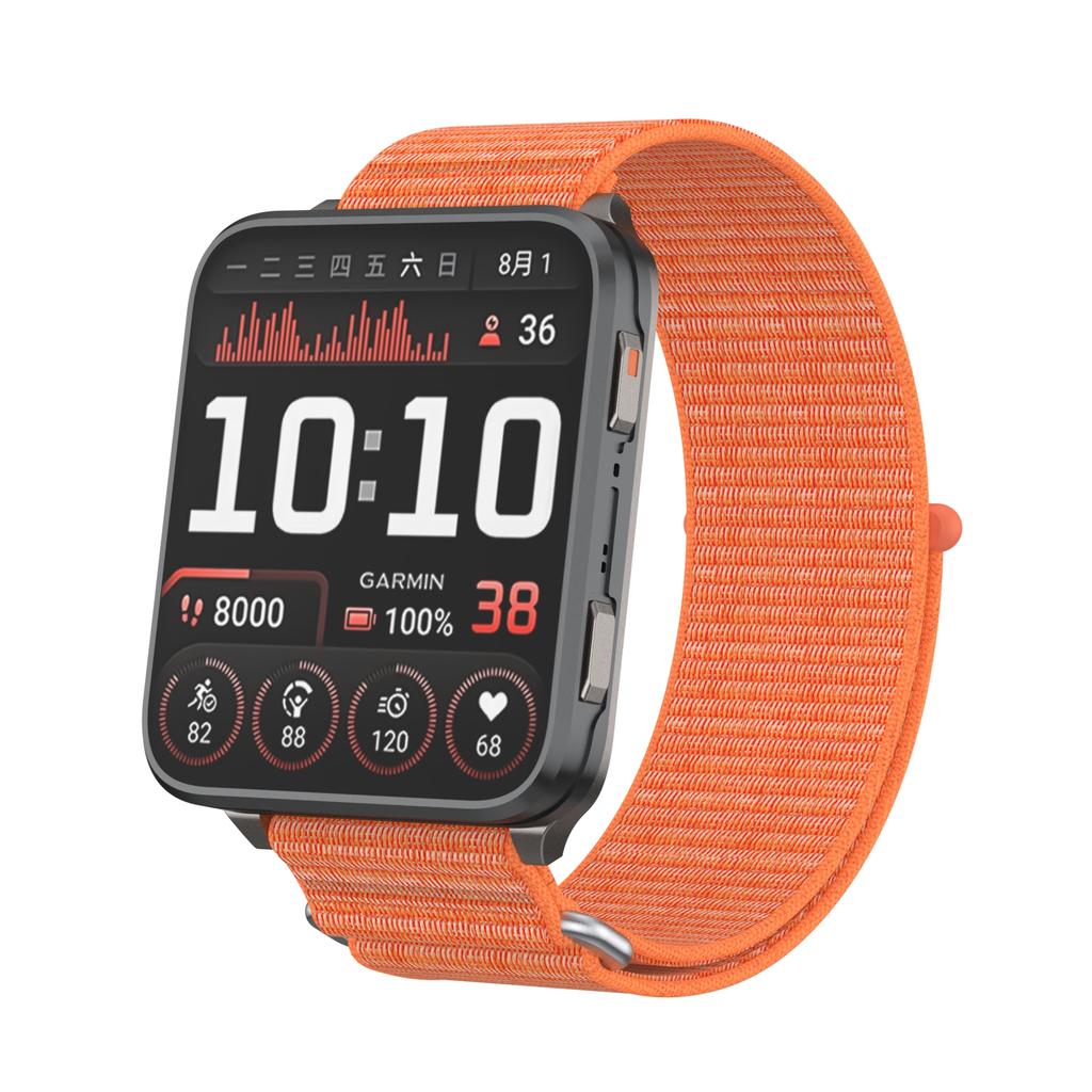 Для часов Garmin Venu X1 Ремешок Нейлоновый Двухсекционный Браслет Умный Дышащий Металлическое Среднее Кольцо Петля Запасной Ремешок для Часов