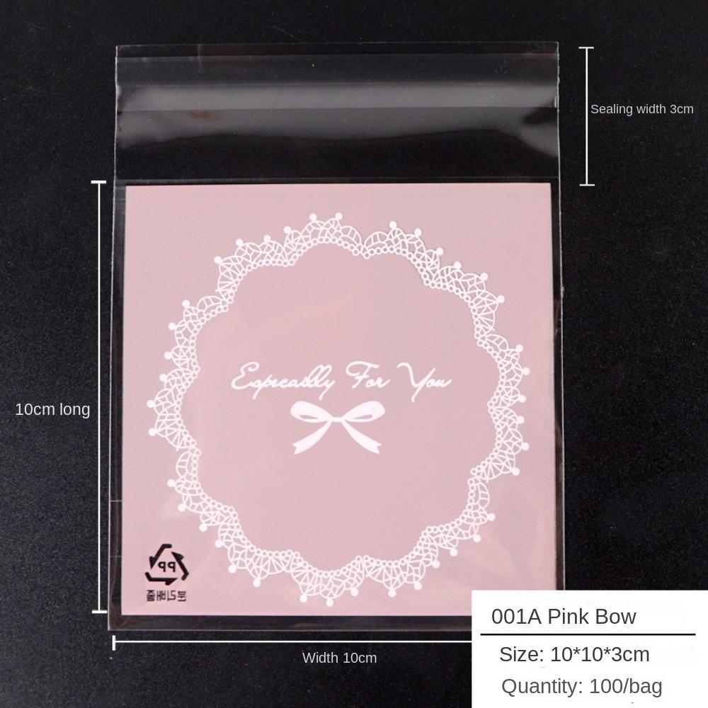 100 шт. Пластиковые пакеты для конфет и подарков Розовые Пакеты для упаковки печенья и выпечки Хлеб Тосты