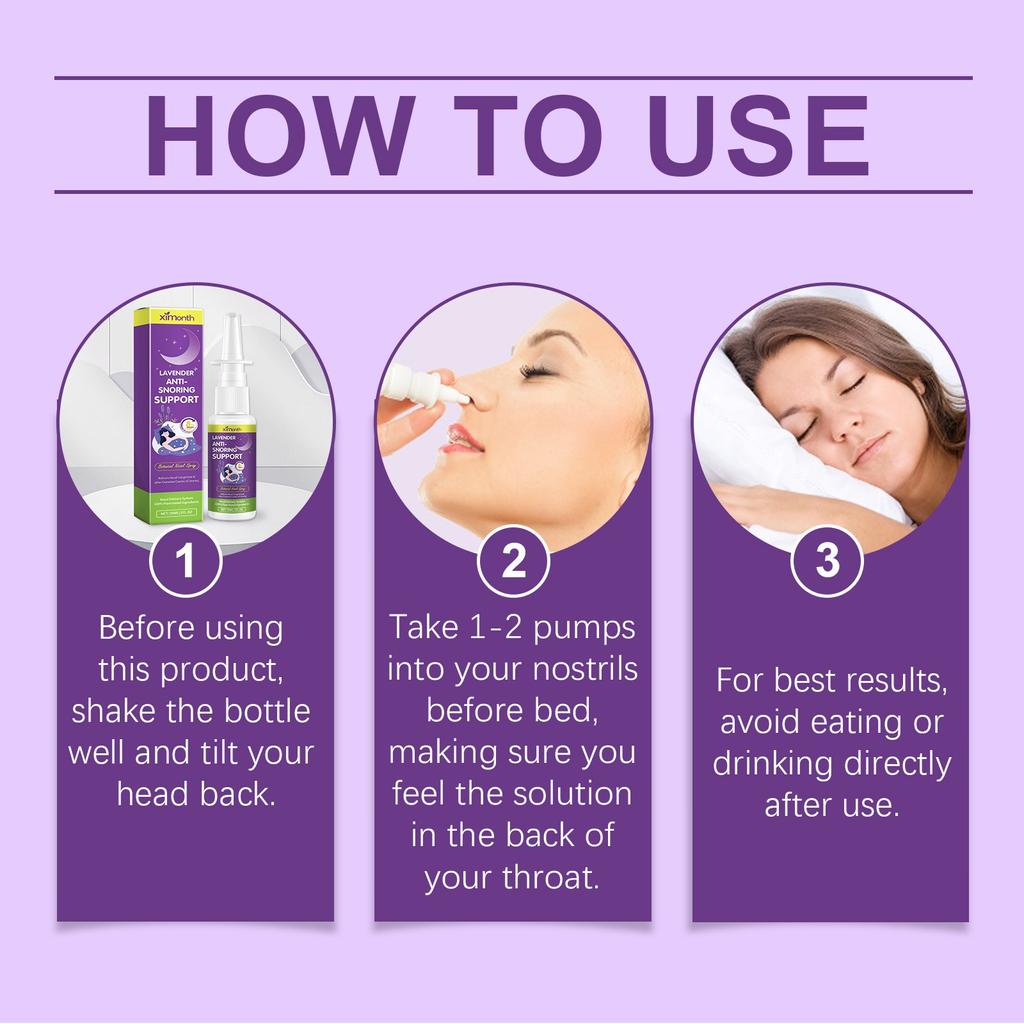 Antisnoring Spray, Natural Antisnoring Spray, Fast Snoring Solution, Help To Open The Throat And Airpassage,30ML