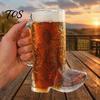 Novelty Drinking Glass Clear Cowboy Boot Cup, 17oz Plastic Western with Unique Style Mug Handle for Clear, Party Cup Beer Whiskey Theme