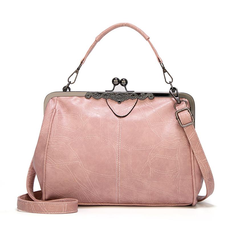 Women Vintage Simple Style Shoulder Bag High Quality PU Leather Lady Crossbody Bag