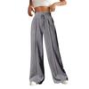 Women's Fashion Solid Colour Drawstring High Waist Wide Leg Pants Casual Sweatpants