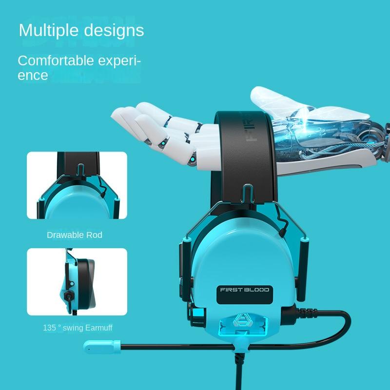 Гарнитура 7.1-канальные игровые наушники для киберспорта. Проводные удобные регулируемые выдвижные наушники.