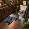 Lord Rings 3Pcs Personalized Customization Bathroom Mat Set Toilet Lid Cover And Rug Ushaped Bath Mats Nonslip Door Mat Decoration