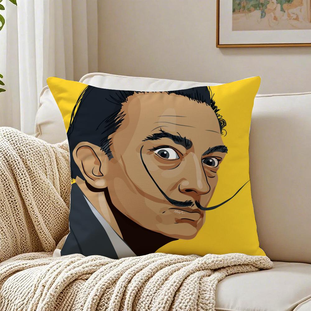 SSalvador Pop Art Cushion Cover Pillowcase Antidustmite living Room Sofa Decor Cushion Room