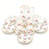 15pcs Set Mini Tea Pot Dish Cups Accessories Mini Ceramic Tableware Micro Fish Tank Landscape Landscaping Ornament