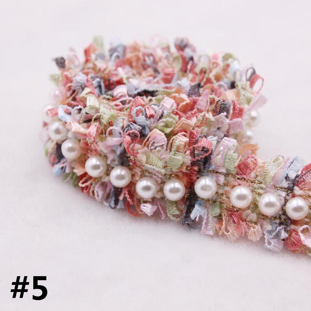 1 ярд DIY Craft Vintage швейные принадлежности ручной работы костюм платье лента ткань кружевная отделка жемчужные бусины