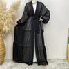 Мусульманский арабский турецкий модный элегантный шифоновый кардиган прозрачного цвета с бисером на Ближнем Востоке