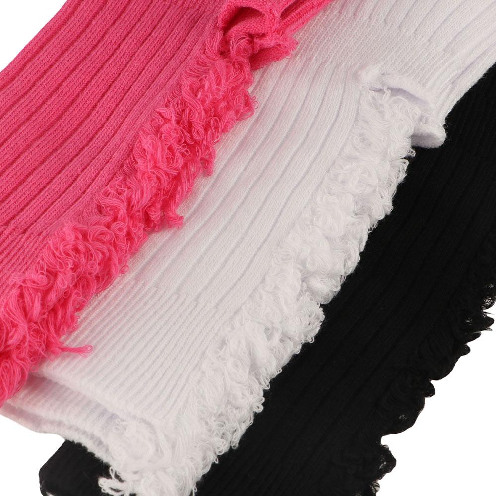 Хлопковые вязаные гольфы с рваным готическим краем в рубчик цвета дистресс, носки нищего, рваные носки, летние чулки