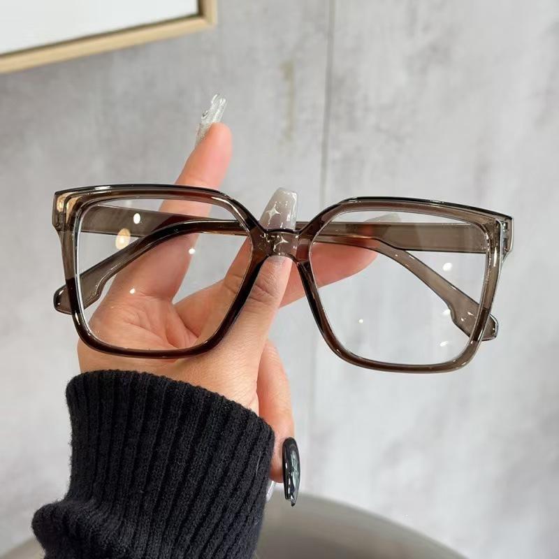European and American large frame flat glasses punk street shooting men's and women's glasses frames trendy ins style frame glasses sunglasses