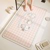 Коврик для пола с присоской для ванной комнаты с рисунком, коврик для душа, противоскользящий водонепроницаемый коврик для ног для туалета и ванной комнаты