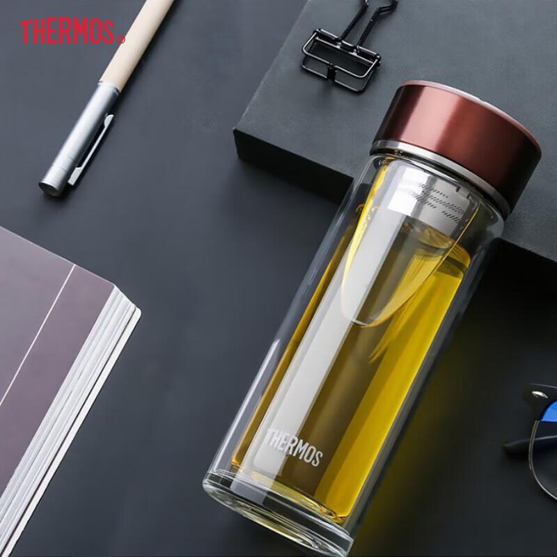 Thermos Бутылка-заварник для чая из двухслойного стекла