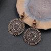 Charming Vintage Boho for Women Dangle Earrings New Creative Ear Jewelry Drop Earring Round Sun Female Jewelry Ethnic Fashion Gift  Handmade