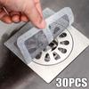 30Pcs Disposable Floor Drain Sticker Bathroom Hair Catcher Stopper Shower Drain Cover Anti-blocking Kitchen Sink Strainers