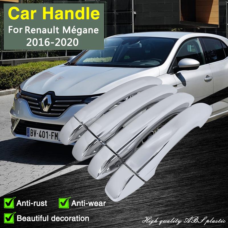 BGX1 for Renault Megane 4 MK4 IV 2016 2017 2018 2019 2020 Chrome Door Handle Cover Car Styling Accessories Protective Film Stickers