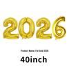 2026 Large Foil Number Balloons Set: 32'' & 40'' for New Year's Celebrations