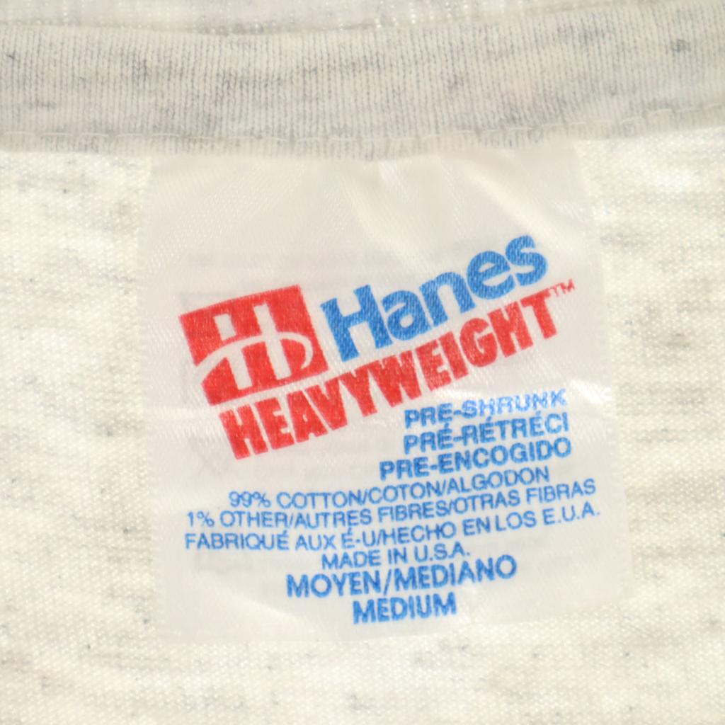 HANES 90s Made In USA Old Short Sleeve HEAVYWEIGHT T-shirt Single Stitch Men's Used