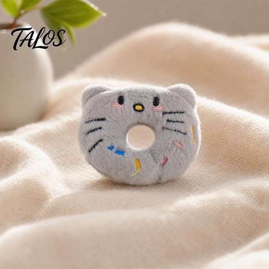 Кошачья мята Игрушка для кошек Форма пончика, с натуральными материалами и шуршащей бумагой, Наполнитель из полипропиленового хлопка Стимулирующая, Дразнилка, Грызун, Снятие тревожности Питомцу для зубов кошек