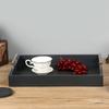 Элегантный деревянный поднос с металлической ручкой для сервировки и приема гостей