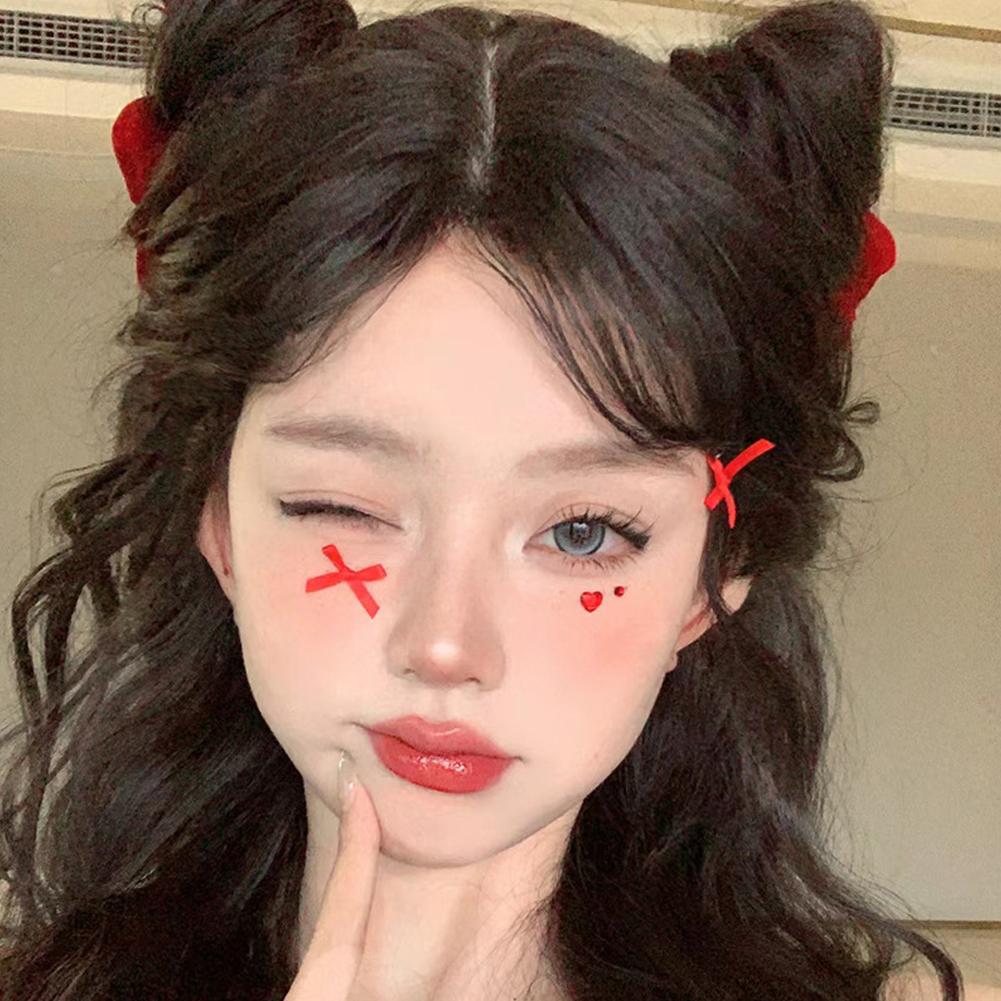 Рождественский макияж наклейки для лица Рождественский макияж лицо Снежная бабочка паста Временное лицо Лицо P M3Z2