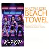 Стиль K-Pop Девичьей Группы Узор Быстросохнущее Пляжное Полотенце Плоская Печать Дизайн Мягкое Нежное к Коже Унисекс Взрослый Много Размеров