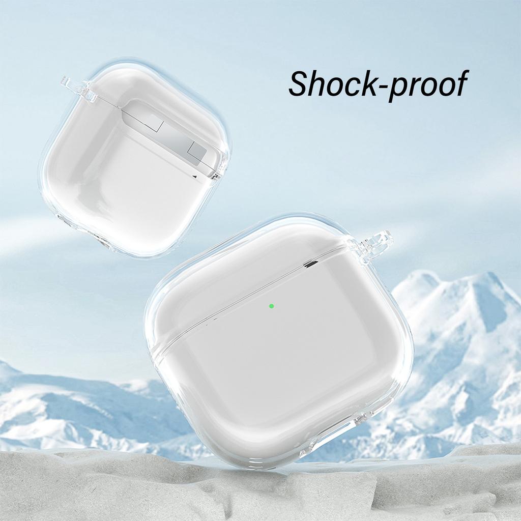 Прозрачный защитный чехол из ТПУ для наушников AirPods 4, амортизирующий тонкий чехол, защитный прозрачный чехол из ТПУ, плотно прилегающий