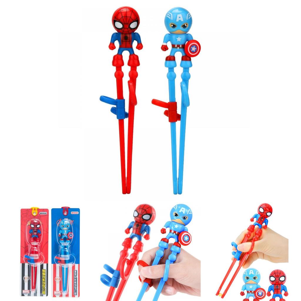 Disney Marvel Kids Training Chopsticks 123 Stage Learning Chopsticks For Babies With 3d Spider-man Design
