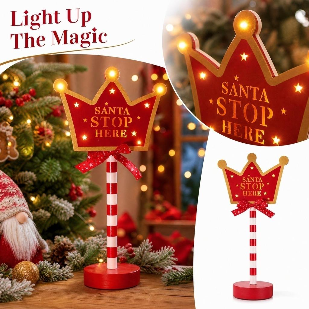 Декоративный световой знак "Конфетная улица" с рождественским дизайном - Красочный комнатный светильник для праздничного декора дома