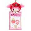 Sanrio Clear Case with Mascot Shinbun 50th My Melody Transparent Storage Case for Small Items 290467 (Ichigo Anniversary) PVC/Polyester/Steel