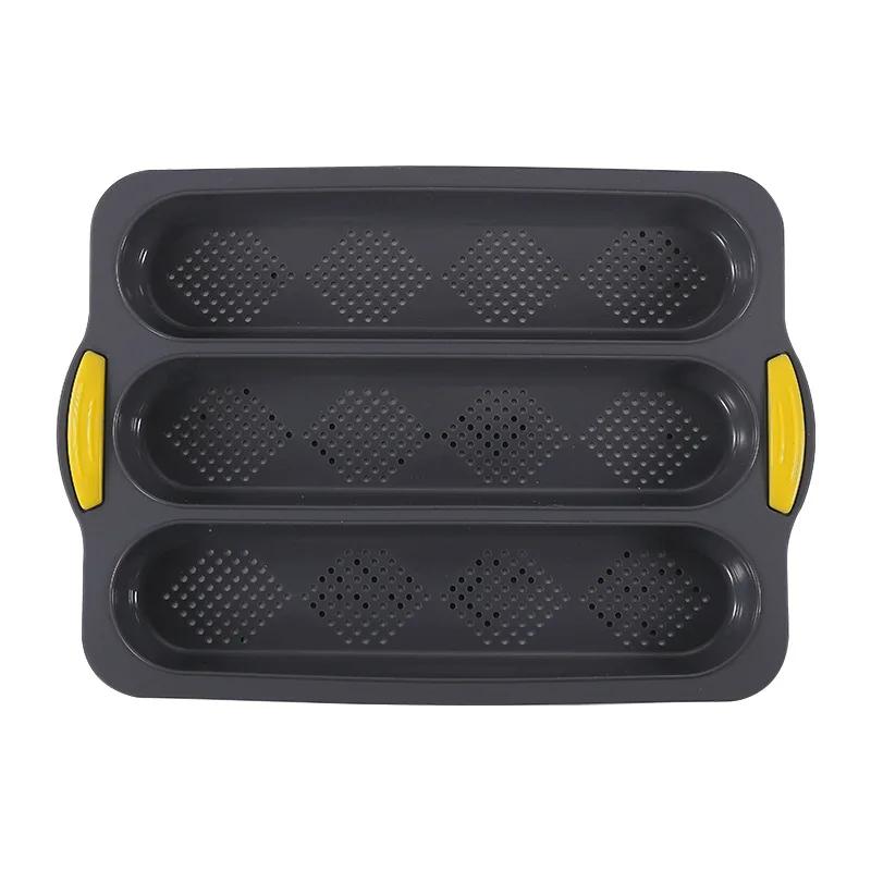 Baguette Pan Baguette Baking Tools French Bread Baking Mold Muffin Bakeware Non Stick Silicone Bread Molds for Dishwasher Safe