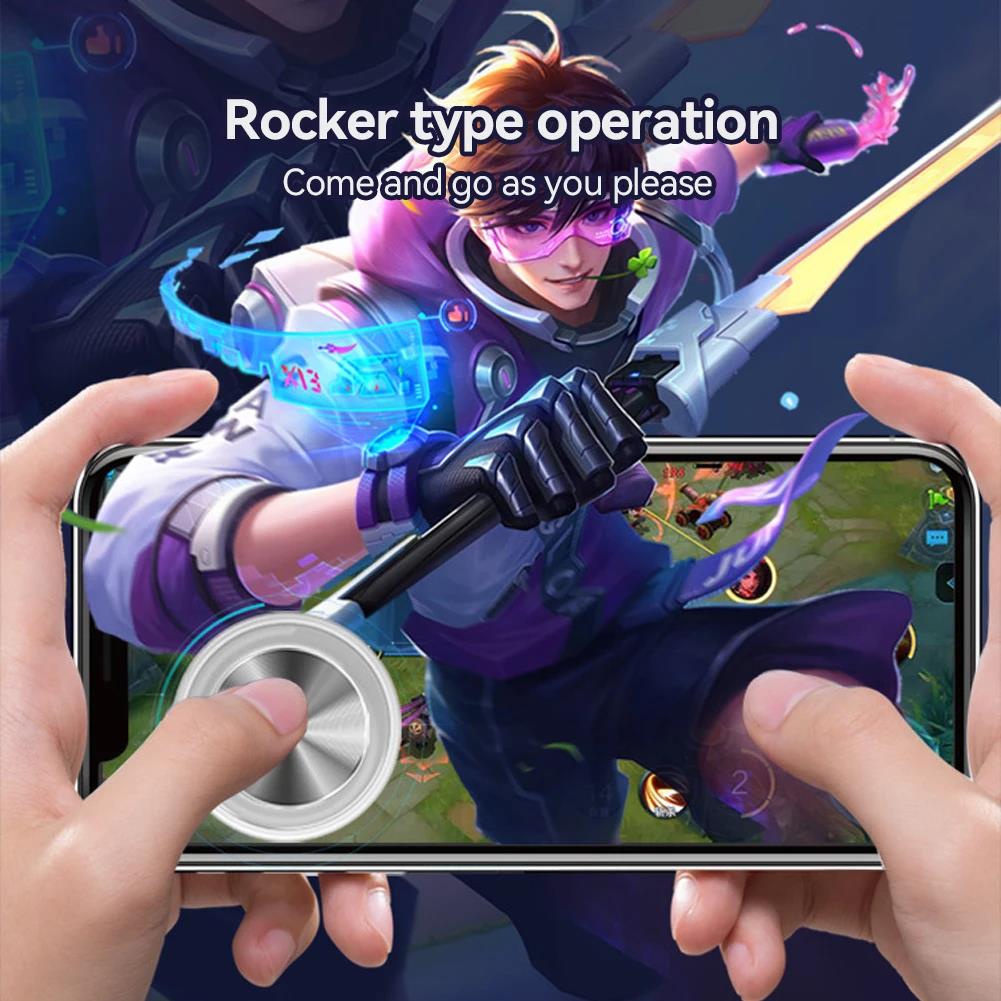 Round Game Joystick Metal Button Controller with Box Easy Chicken Dinner For Mobile Phone Rocker Tablet Android Iphone 5