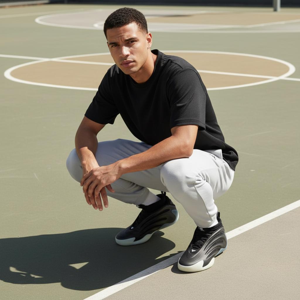 OTE RWE x adidas Harden Vol. 9 Черно-белые унисекс кроссовки Core-Black Footwear-White JS1779