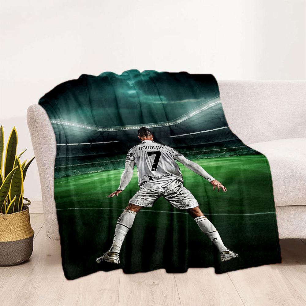 Ronaldo's Legacy: Goat Blanket Soft Warm Cozy Great for Sofa Bed Bedding All-Season Use Playful Design Suitable for Gifting Relatives and Friends