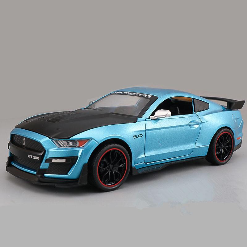 1/24 Mustang GT Viper Shelby GT500 Alloy Sports Car Model Diecasts Metal Racing Car Vehicles Model Sound and Light Kids Toy Gift