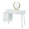 Туалетный столик Достаточно места для хранения Прочная несущая способность с зеркалом Широкое применение Гладкий край 3-цветное светодиодное освещение Туалетный столик