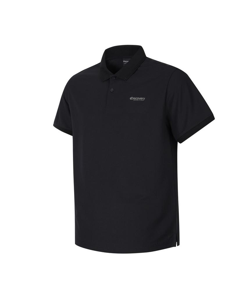 DISCOVERY EXPEDITION Men'S Uv Protection Polo Shirt (Black)