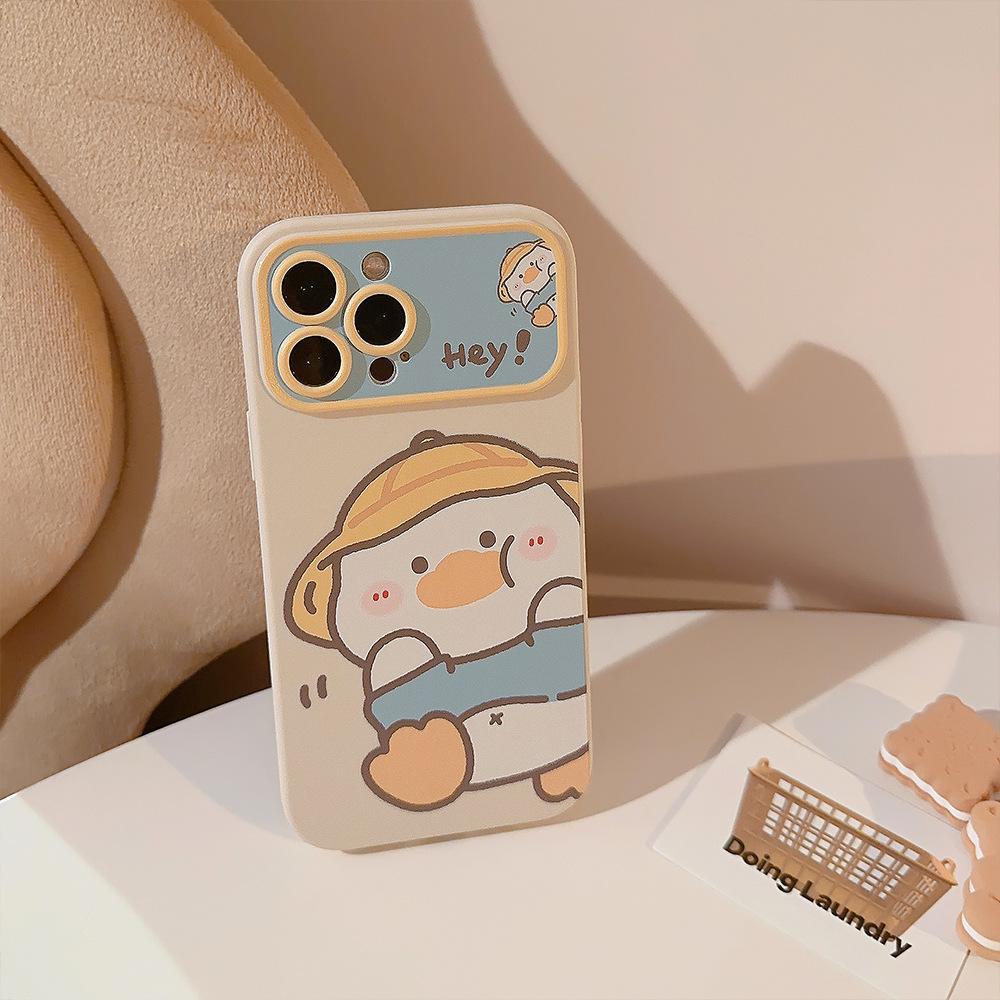 Hat Duck Suitable for IPhone14 Apple Phone Case 13ProMax Soft Cute 11 Silicone 16 Soft 15 Huawei