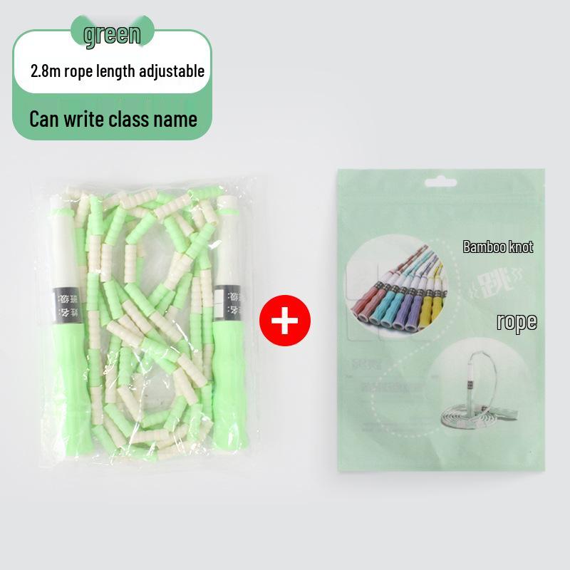 Kids' Adjustable Knotless Bamboo Bead Jump Rope for Beginners