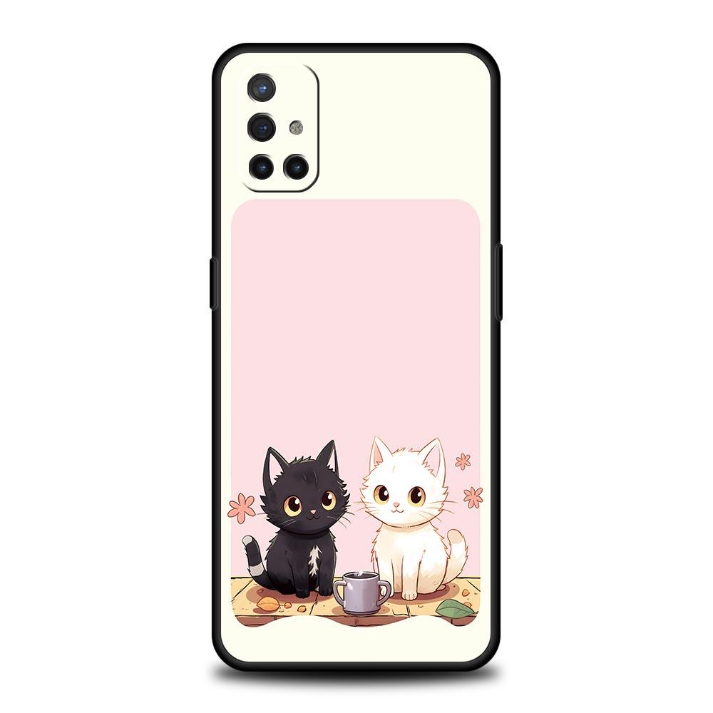 Милый Мультяшный Черный Кот Чехол Для Телефона Для OnePlus 15 13 12 11 10 9 8 15T 13T 10T 7T Pro 13R 12R 9RT 8T Nord 4 N10 2T CE 2 3 5G Чехол