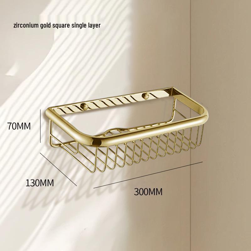 Gold Chrome Plated American Style Towel Rack Set - Retro Bathroom Accessories