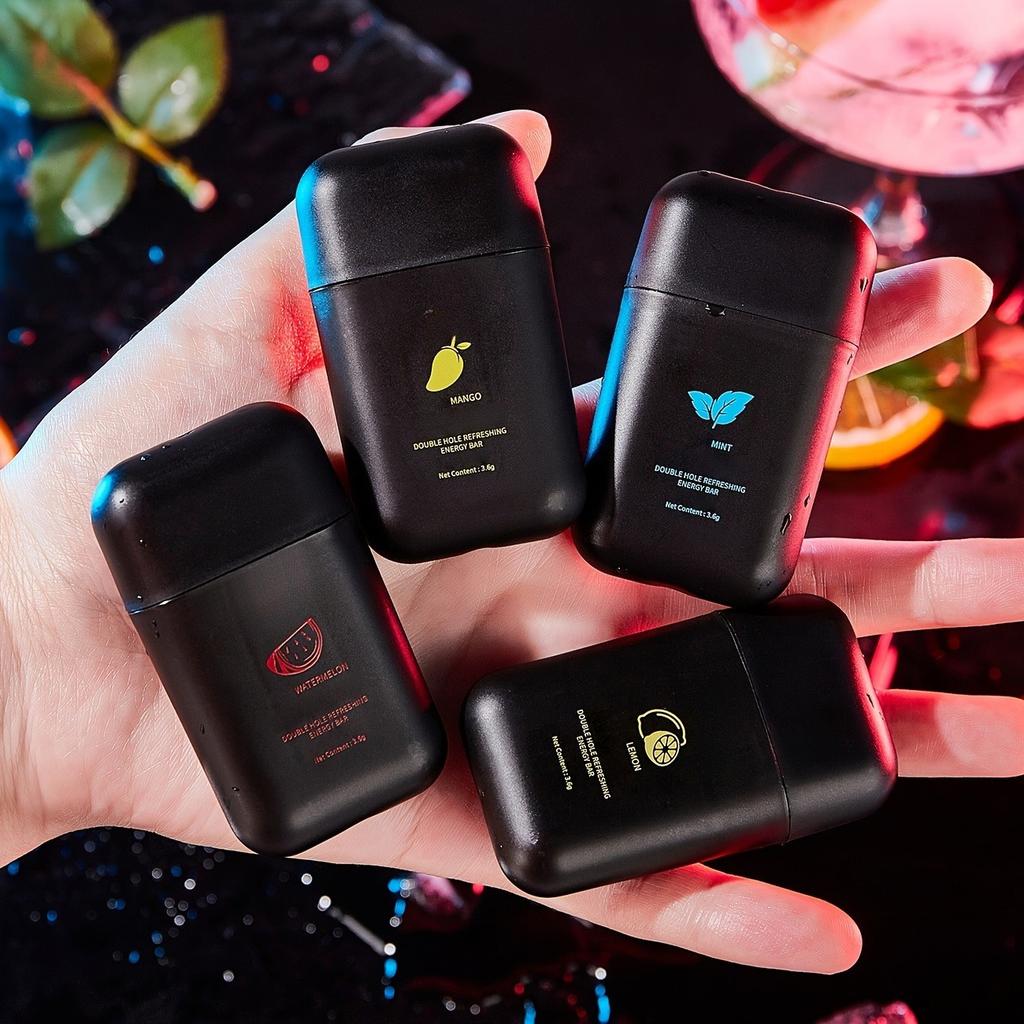 Double-Hole Fresh Energy Bar - Mint Scented,Suitable for Home, Kitchen, And Vehicle Use, Home Fragrance, Essential Oil Liquid, Aromatic