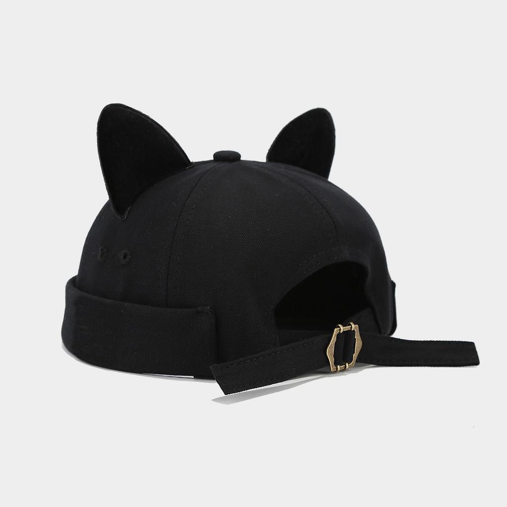 Новый японский стиль, милый и универсальный, кошачьи ушки (Хлеб в форме кошачьих ушей, приготовленный на пару), Шляпа «Дыня», Женская, Летняя, Корейская версия, Без полей