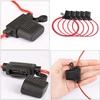 5 PCS 12AWG With 16AWG Fuse Holder Car Modified Car Yacht RV Ship Fuse Holder Waterproof Mini Blade Adapter Splash-proof Box