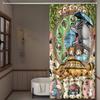 Anime My Neighbor Totoro Modern Simple Shower Curtain Bathroom Decorative Polyster Shower Curtain with Hook