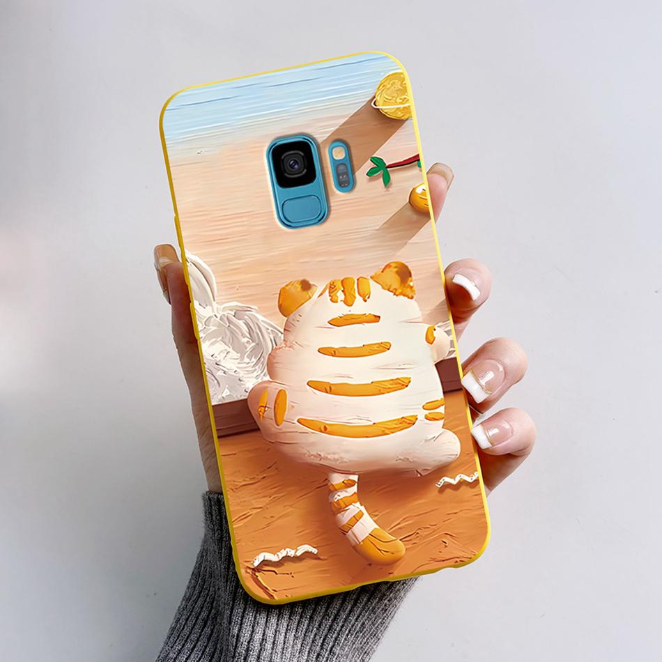 Case For Samsung Galaxy S9 S 9 Plus Phone Cover Cute Cat Cartoon Bear Frog Soft TPU Coque For Samsung S9 Bumper S9+ S9PLUS Funda