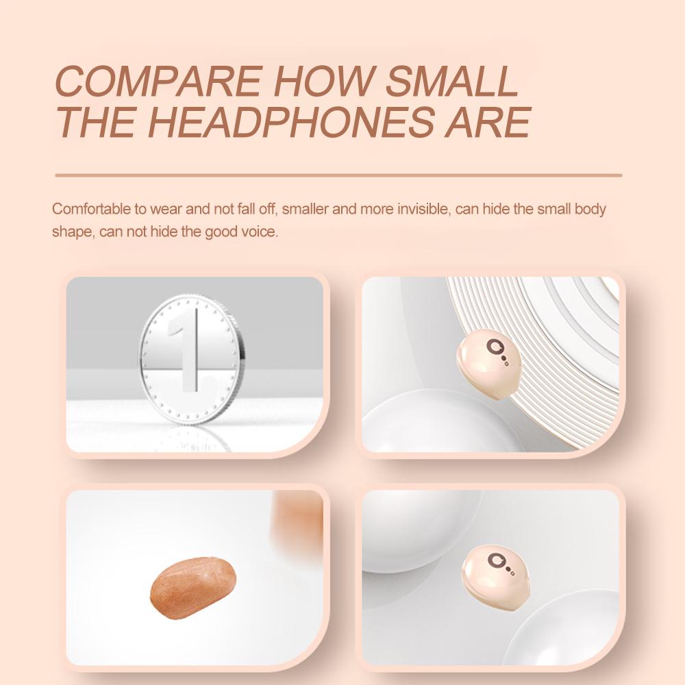 Мини-наушники Bluetooth 5,3, настоящие беспроводные невидимые наушники-вкладыши, игровые HIFI стерео наушники с шумоподавлением 20 часов, время музыки